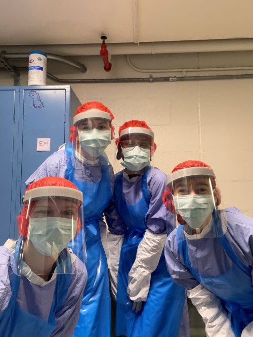 Camryn in autopsy rotation at UPMC.